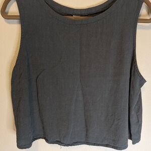 Elegant Charcoal Sleeveless Tank Top